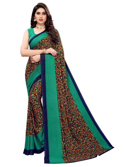 

Iris Green & Pink Floral Banarasi Saree