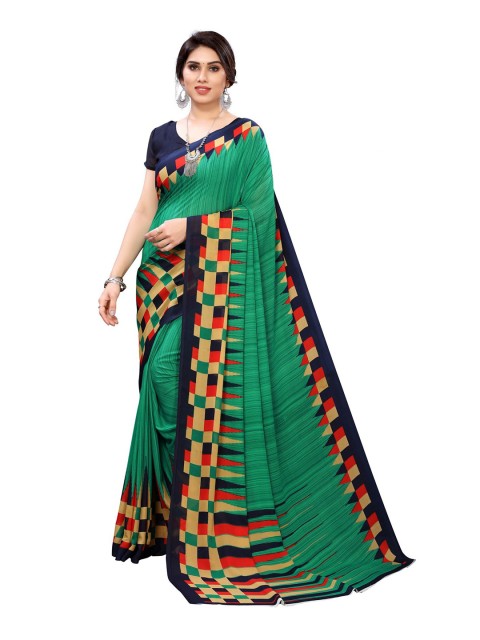 

Iris Green & Navy Blue Banarasi Saree