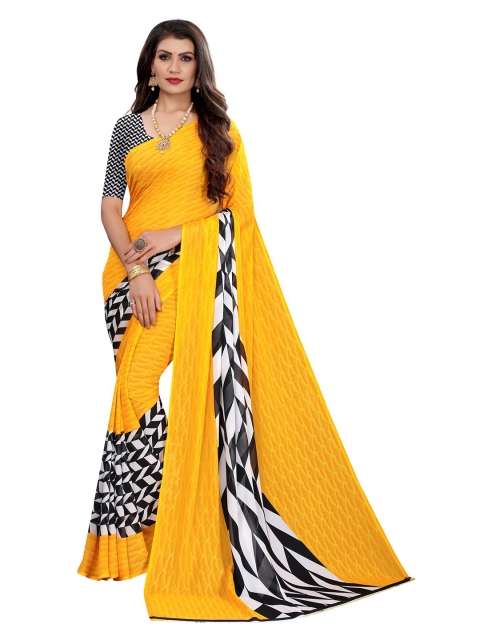 

Iris Yellow & White Banarasi Saree