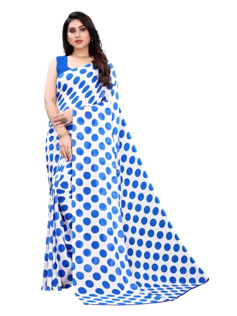 

Iris Blue & White Banarasi Saree