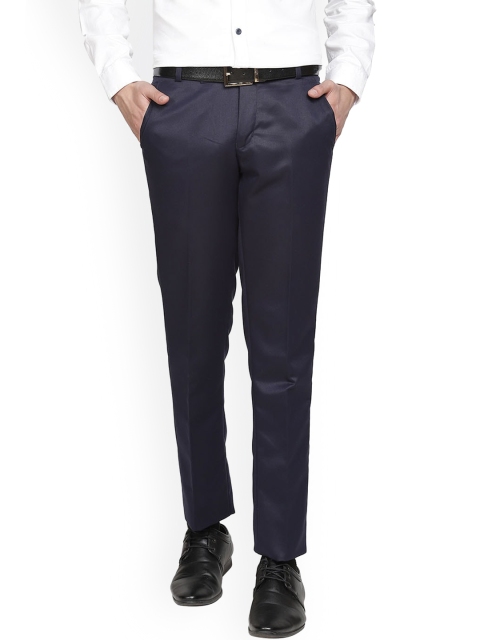 

TAHVO Men Blue Tailored Trousers