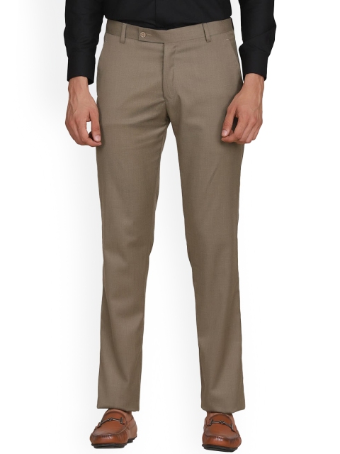 

TAHVO Men Brown Tailored Trousers