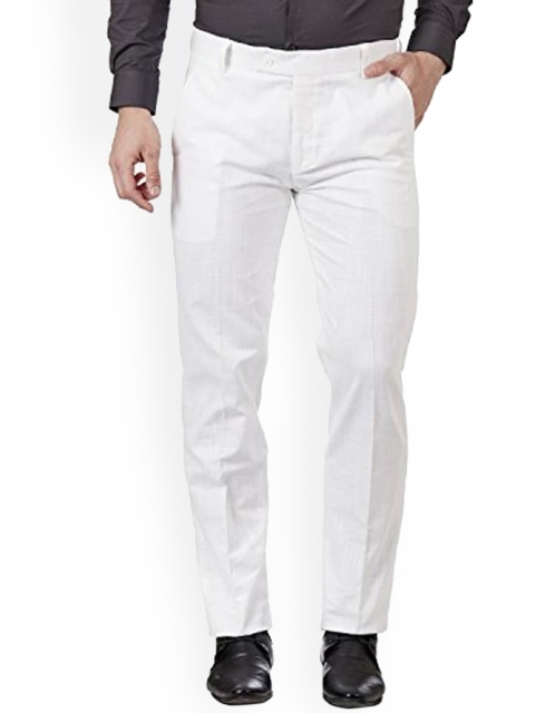 

TAHVO Men White Tailored Trousers