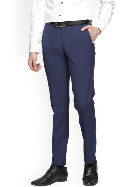 

TAHVO Men Blue Tailored Trousers