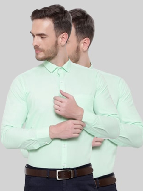 

Srey trends Men Green Comfort Formal Shirt Pack Of 2