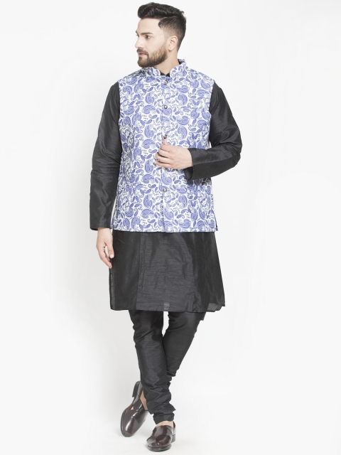 

Benstoke Men Black Empire Kurta with Churidar