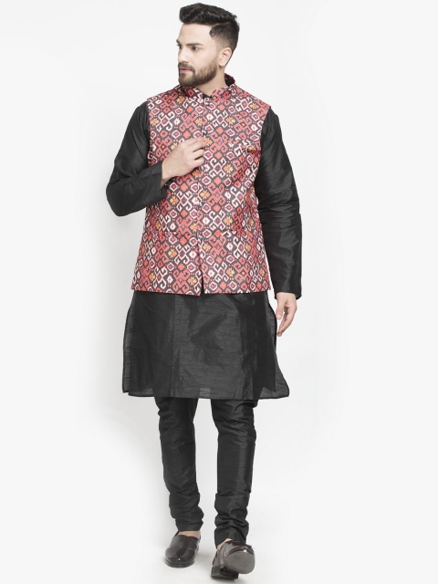 

Benstoke Men Black Layered Top with Pyjamas