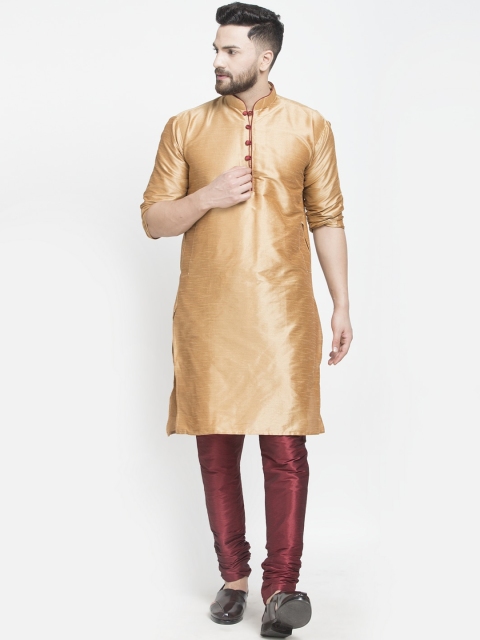 

Benstoke Men Copper-Toned Kurta with Pyjamas