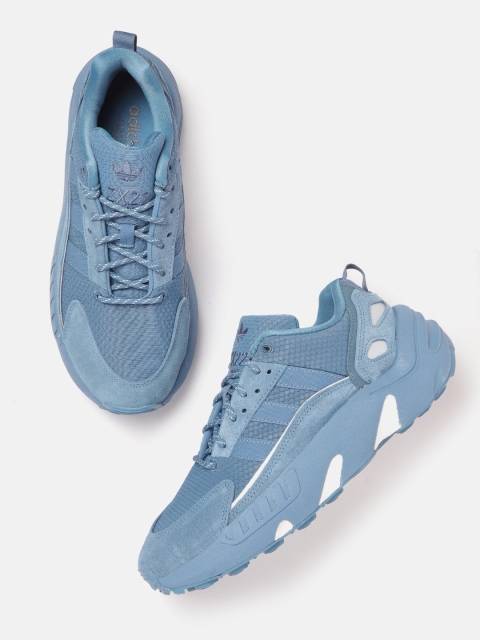 

ADIDAS Originals Men Blue Woven Design ZK 22 Boost Sneakers