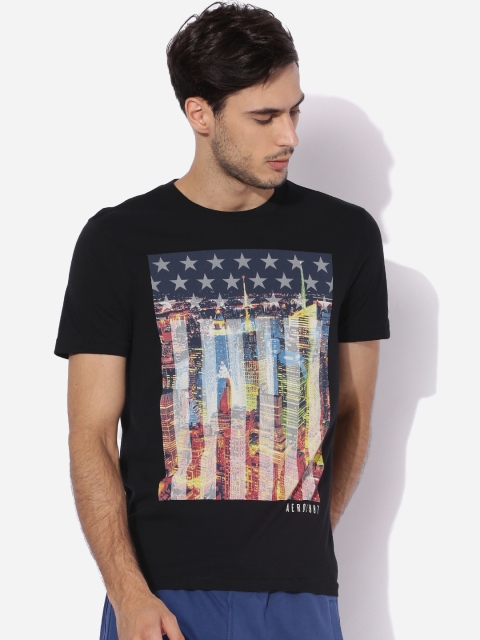 

Aeropostale Men Black Printed T-shirt