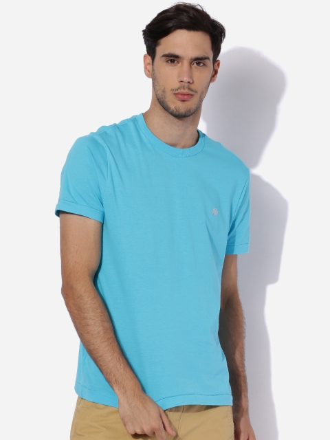 

Aeropostale Men Blue Solid Round Neck T-shirt