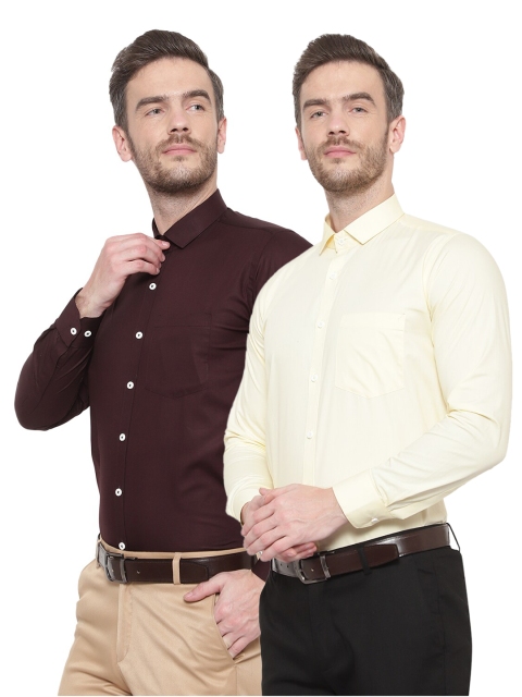

Srey trends Men Yellow Comfort Formal Shirt