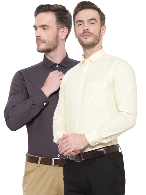 

Srey trends Men Yellow Comfort Formal Shirt