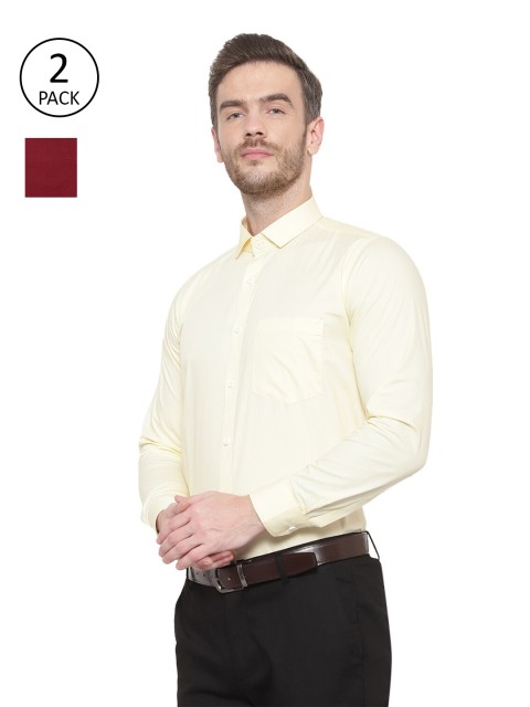 

Srey trends Men Yellow Comfort Formal Shirt