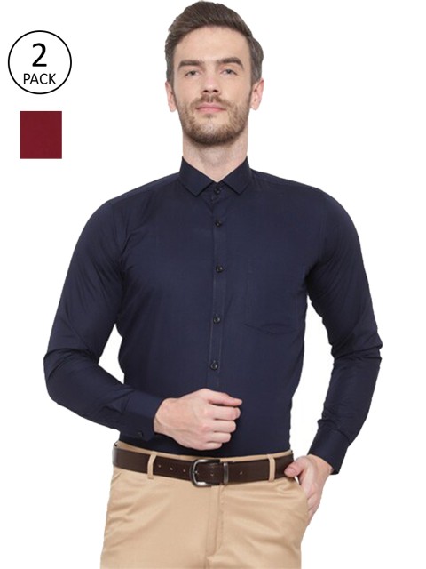 

Srey trends Men Maroon Comfort Formal Shirt