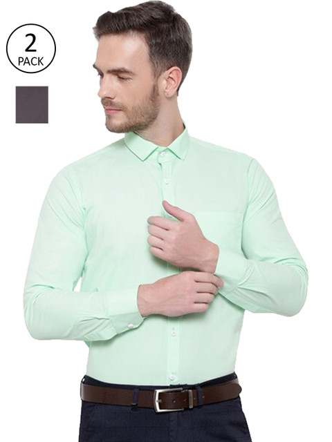 

Srey trends Men Lime Green Comfort Formal Shirt