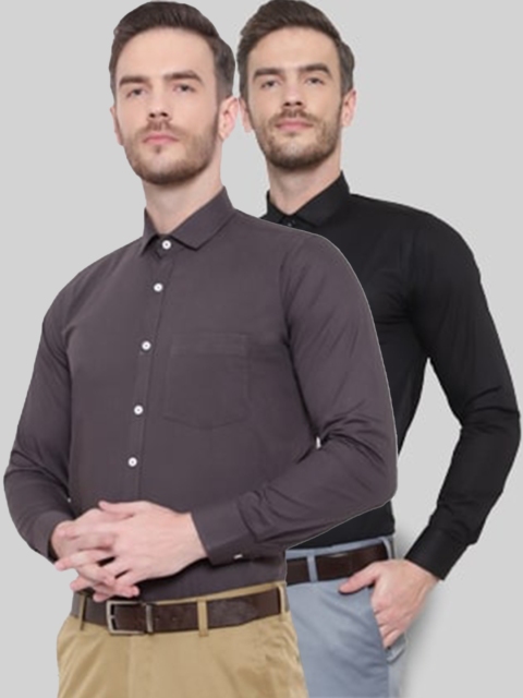

Srey trends Men Pack of 2 Comfort Formal Shirts, Grey