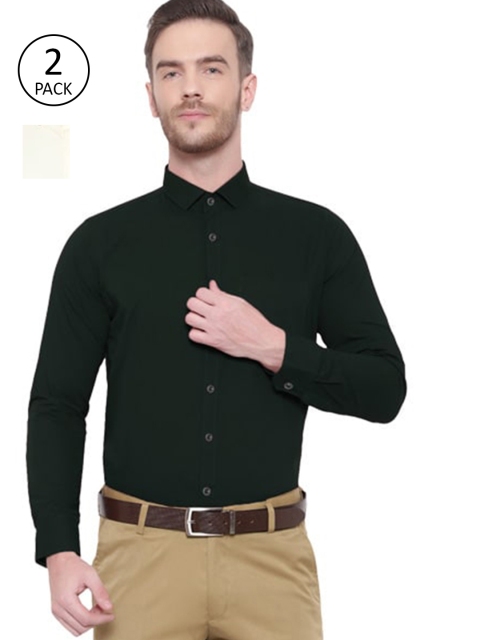 

Srey trends Men Green Comfort Formal Shirt