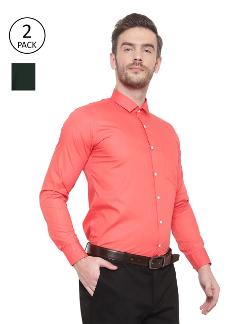 

Srey trends Men Pink & Black Comfort Formal Shirt