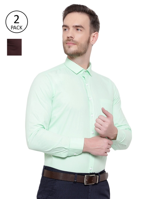 

Srey trends Pack of 2 Men Brown Comfort Formal Shirt