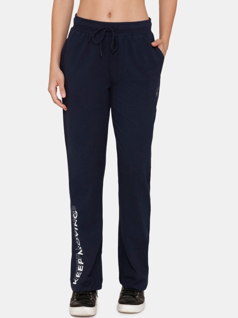 

Zelocity by Zivame Women Blue Solid Track Pants