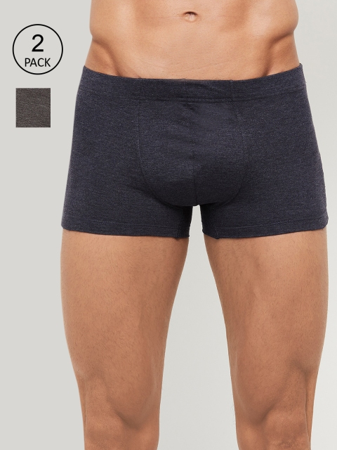 

max Men Pack of 2 Solid Trunks, Charcoal