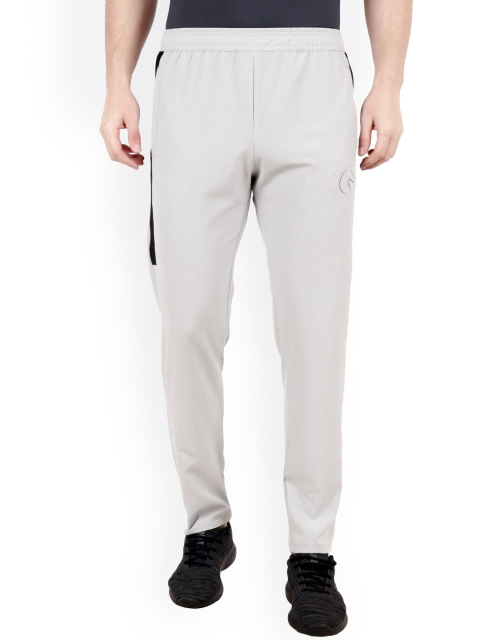 

MOZAFIA Men Grey & Black Solid Straight-Fit Track Pants, Multi