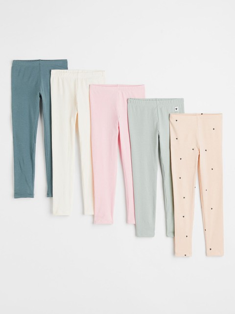 

H&M 5-pack jersey leggings, Green