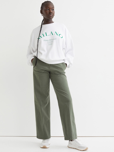 

H&M Green Cotton Twill Chinos