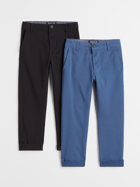 

H&M 2-Pack Cotton Chinos, Black