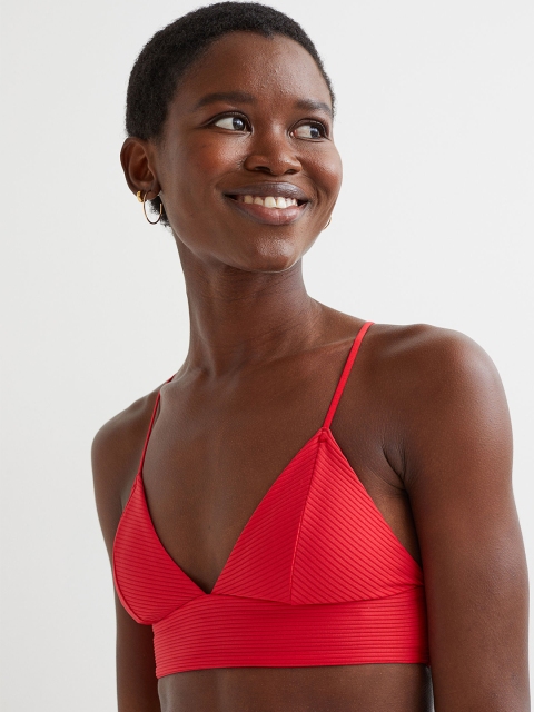 

H&M Red Padded Bikini Top 0929321018