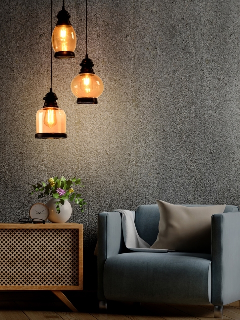 

green girgit Black Glass Ceiling Lamps