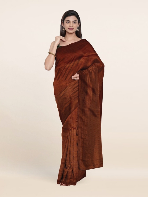 

Pothys Women Maroon Jaquard Designed Art Silk Sarees