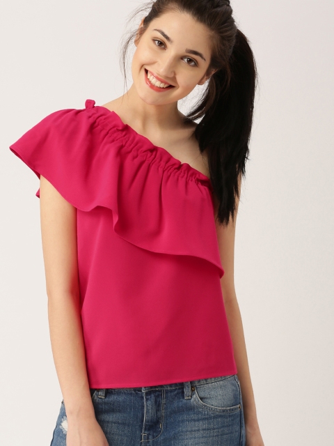 

DressBerry Women Magenta Solid Top