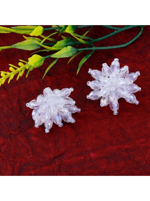 

Silver Shine White Contemporary Studs Earrings