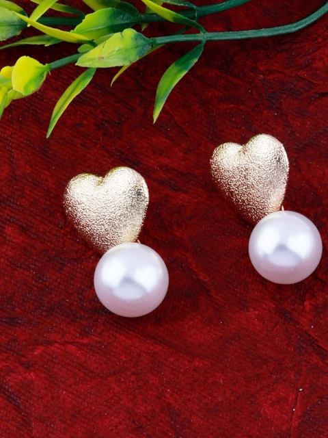 

Silver Shine Gold-Toned Contemporary Drop Earrings