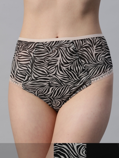 

Marks & Spencer Women Pack of 3 High-Waist Brazilian BriefsT614872PBLACK, Black