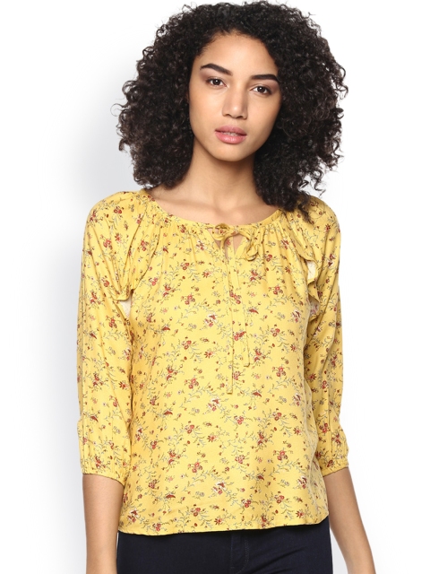 

Harpa Yellow Floral Print Top