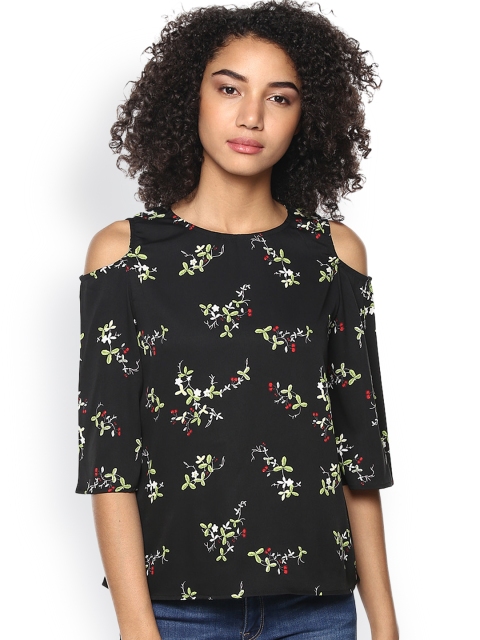 

Harpa Black Floral Print Top