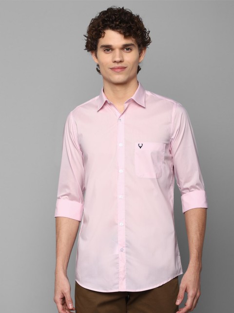 

Allen Solly Men Pink Slim Fit Casual Shirt