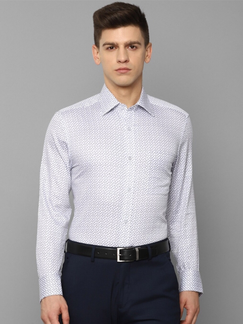 

Louis Philippe Men White Regular Fit Micro Ditsy Printed 100% Cotton Formal Shirt