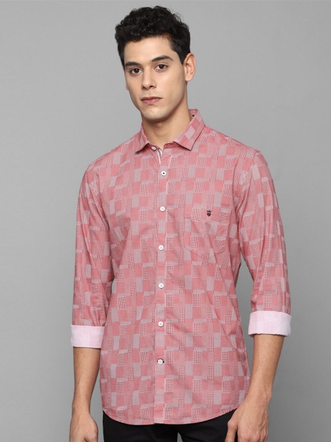 

Louis Philippe Sport Men Pink Slim Fit Printed 100% Cotton Casual Shirt