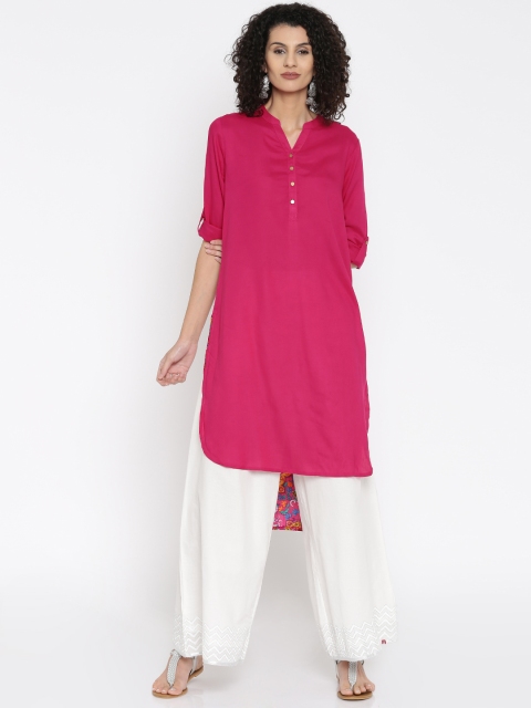 

Melange by Lifestyle Women Pink Printed Kurta