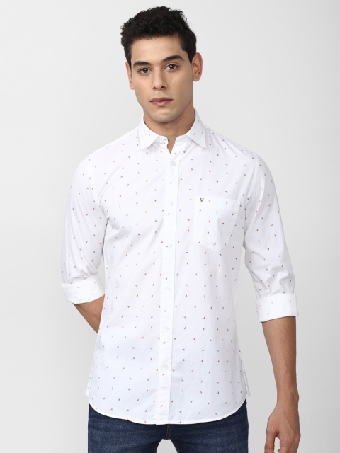 

Van Heusen Sport Men White Slim Fit Printed Pure Cotton Casual Shirt