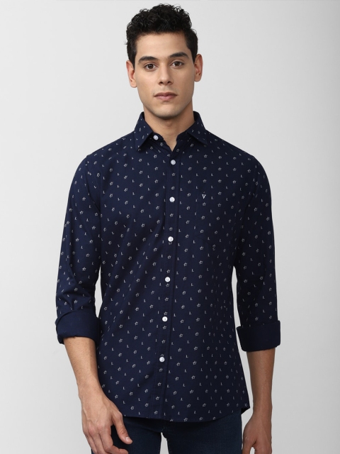 

Van Heusen Sport Men Navy Blue Slim Fit Printed Casual Shirt