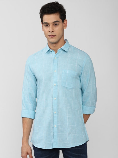

Van Heusen Sport Men Blue Slim Fit Checked Casual Shirt