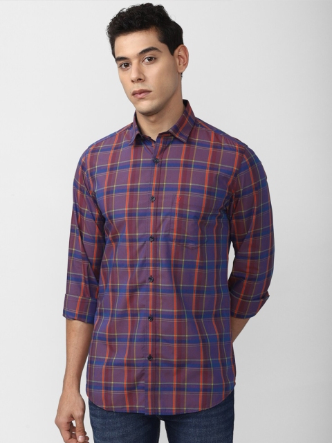 

Van Heusen Sport Men Purple Slim Fit Tartan Checked Casual Shirt