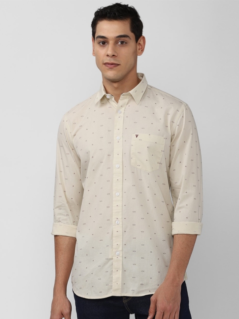 

Van Heusen Sport Men Beige Slim Fit Printed Casual Shirt