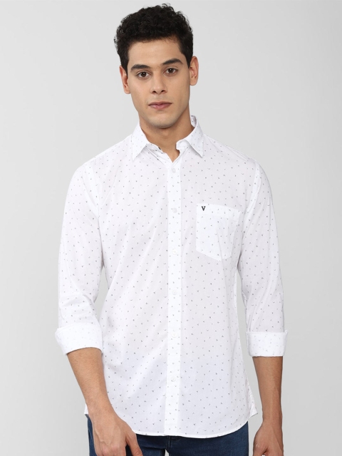 

Van Heusen Sport Men White Slim Fit Printed Casual Shirt