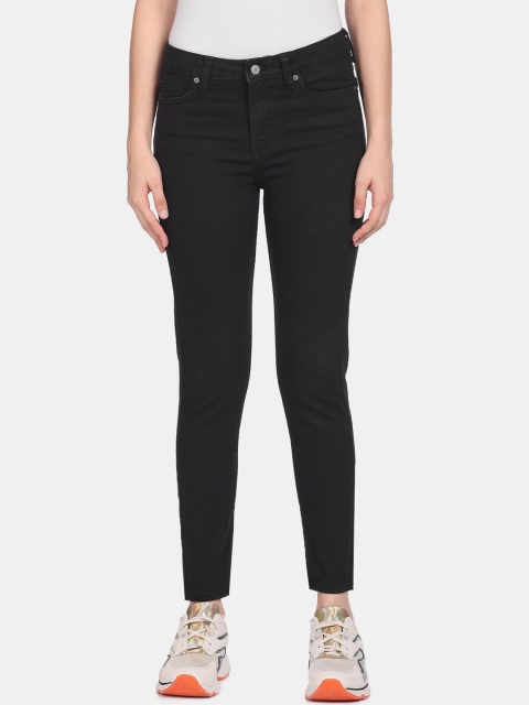 

Aeropostale Women Black Slim Fit Mid Rise Clean Look Jeans